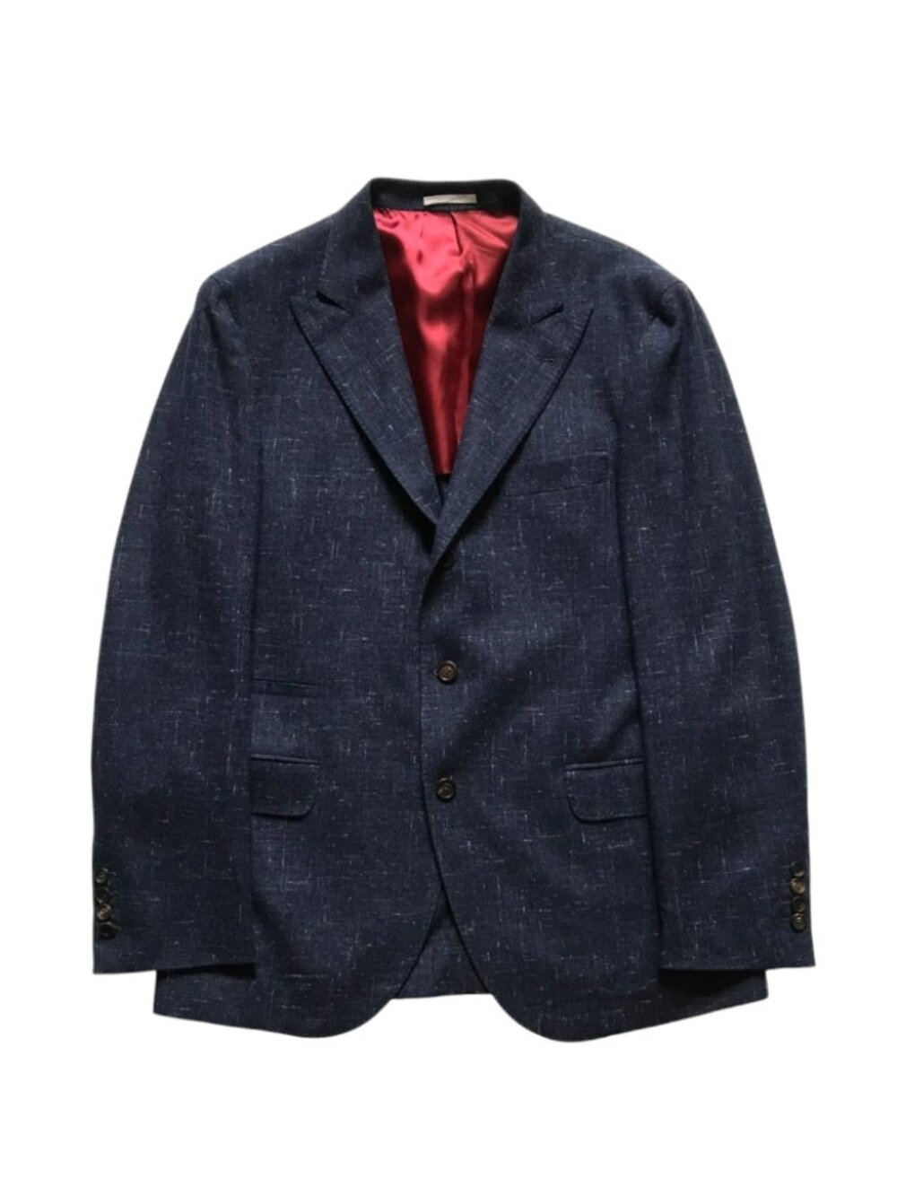 Brunello Cucinelli Sport Coat Blazer Jacket Mens 52 40 Navy Blue Wool Cashmere